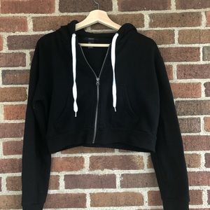🌻Forever 21 Cropped Zip Up Hoodie